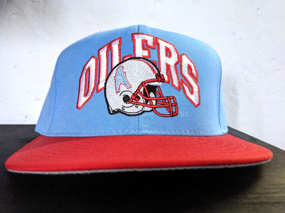 NEW Houston Oilers 90s ANNCO Helmet snapback hat blue red Team NFL vintage